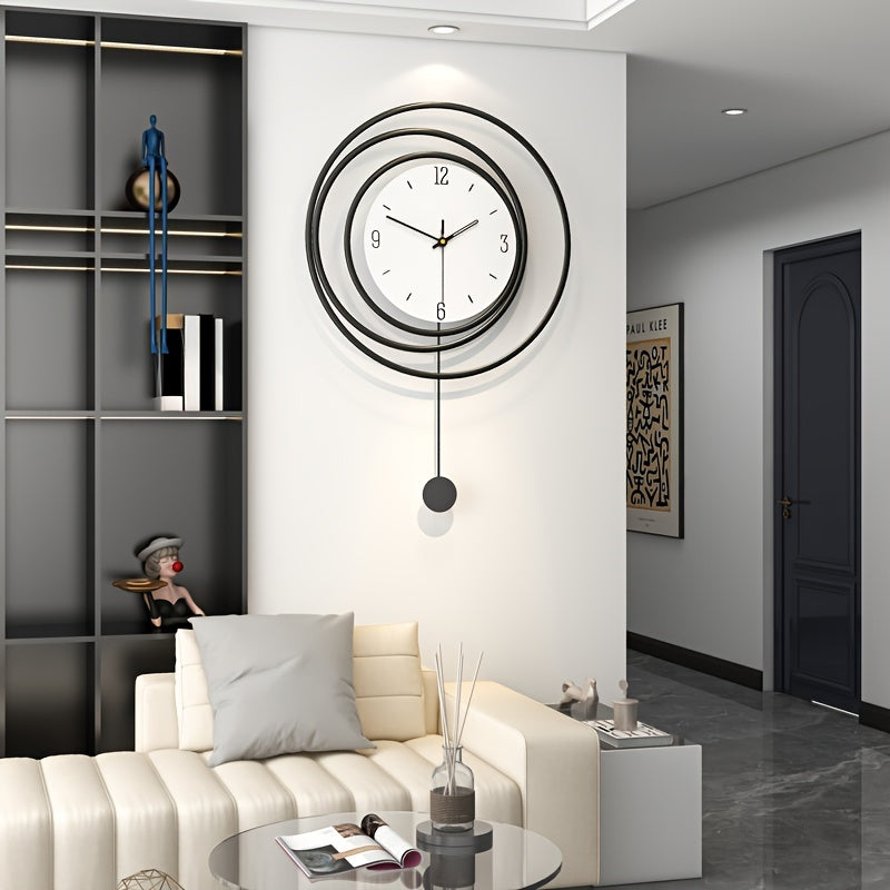 Horloge Murale Métallique Moderne Eclipta