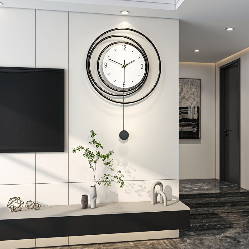 Horloge Murale Métallique Moderne Eclipta