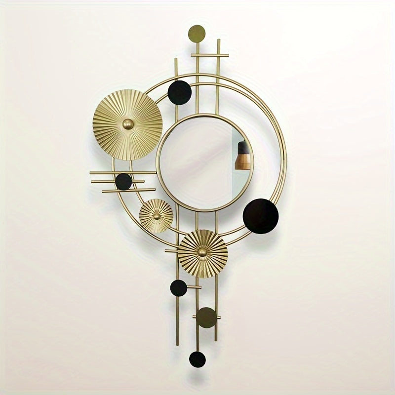 Miroir Géométrique Moderne à Finition Or métallique Eclipta