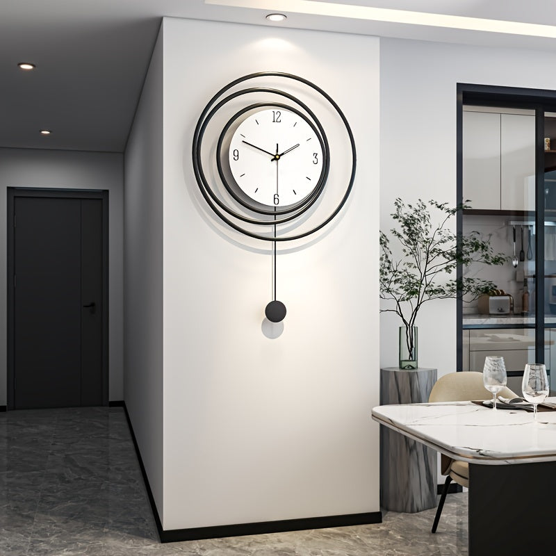 Horloge Murale Métallique Moderne Eclipta