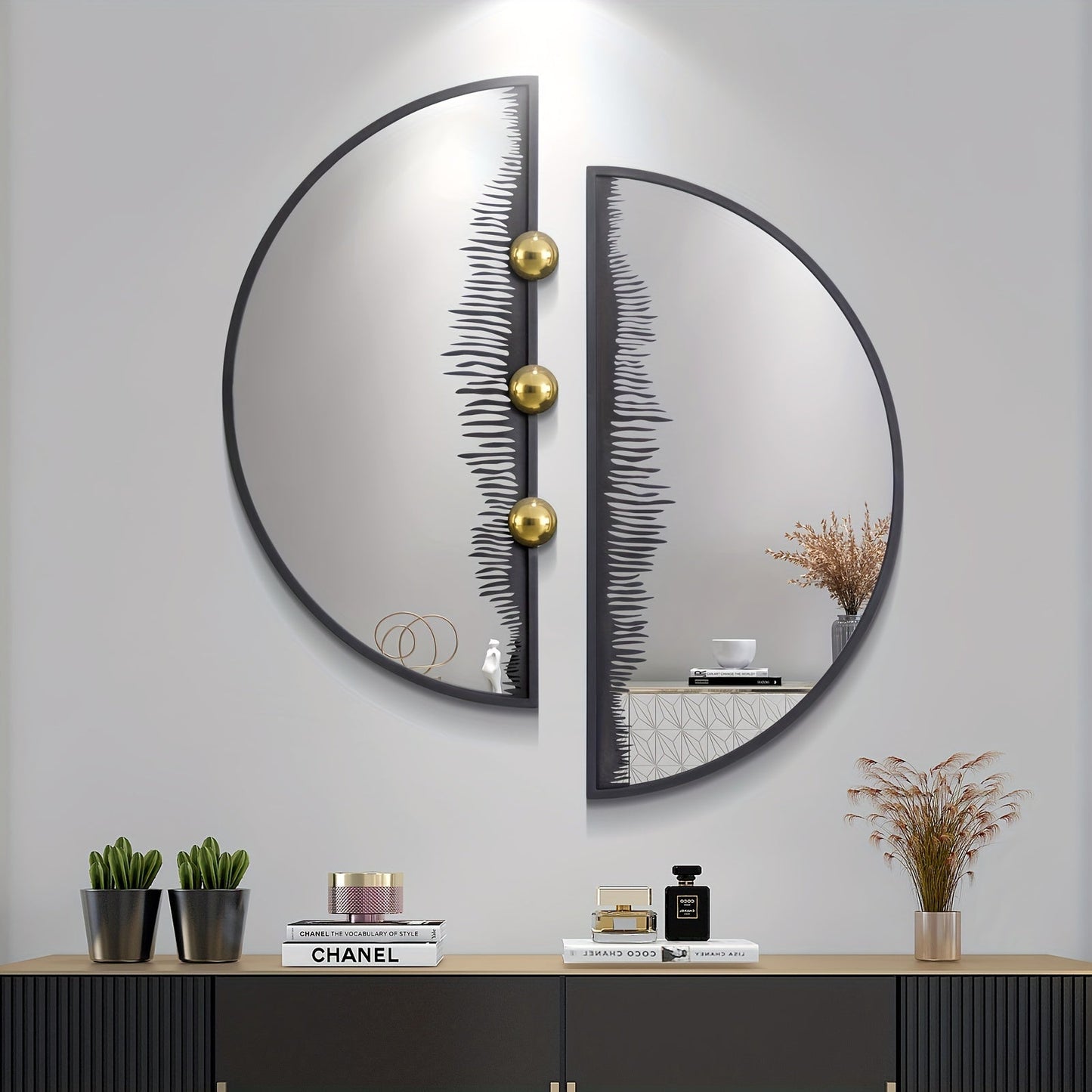 Miroir Mural Métal Style Côtierct_name# - Eclipta