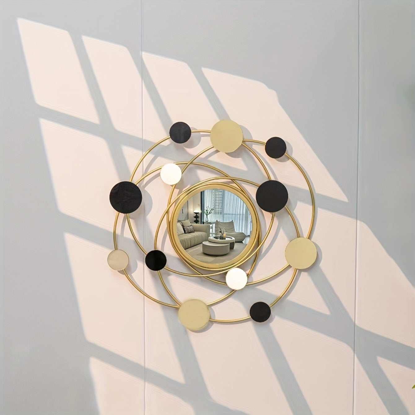 Miroir Mural Décoratif en Fer Forgé Eclipta