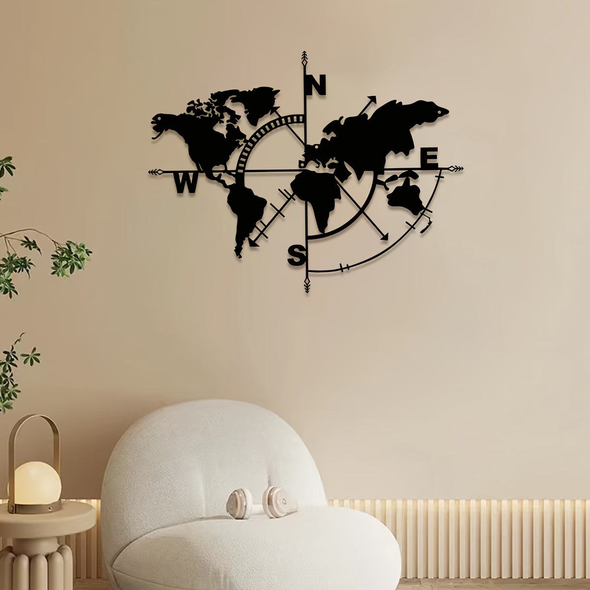 Carte du Monde Murale en Métal Eclipta