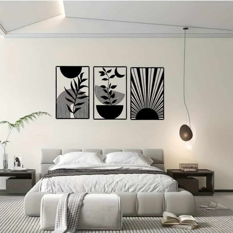 Lot de 3 Art Géométrique Bohème Métal Eclipta