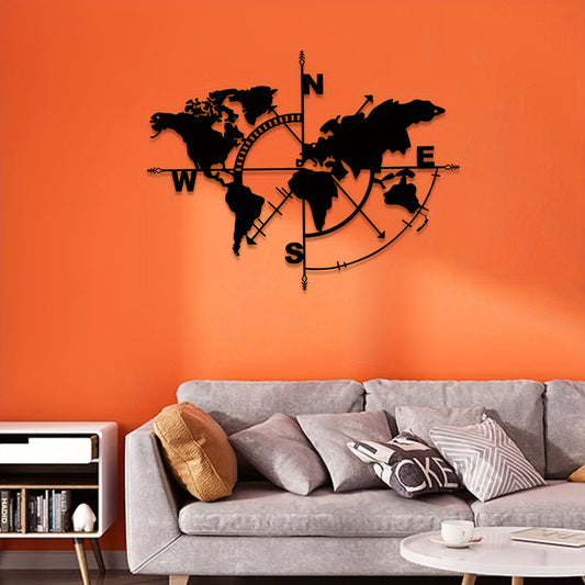 Carte du Monde Murale en Métal Eclipta