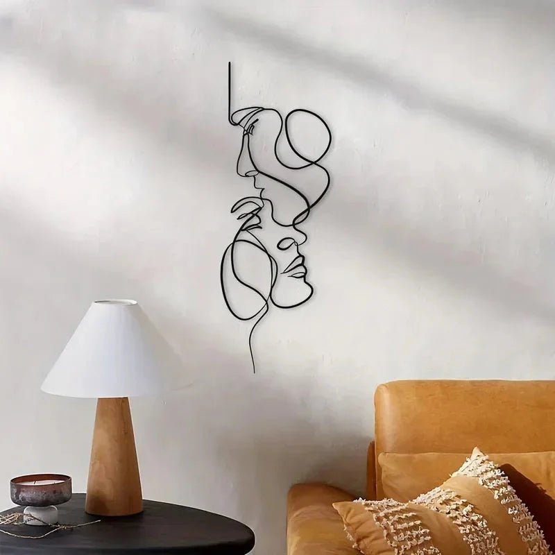 Décoration murale métal portrait de couplect_name# - Eclipta