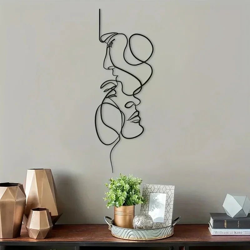 Décoration murale métal portrait de couplect_name# - Eclipta