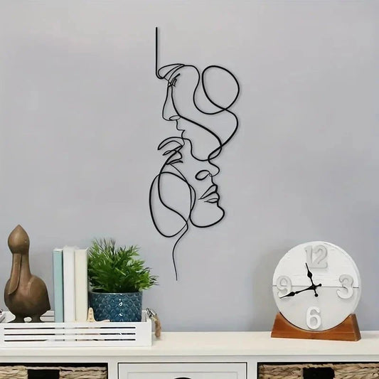 Décoration murale métal portrait de couplect_name# - Eclipta
