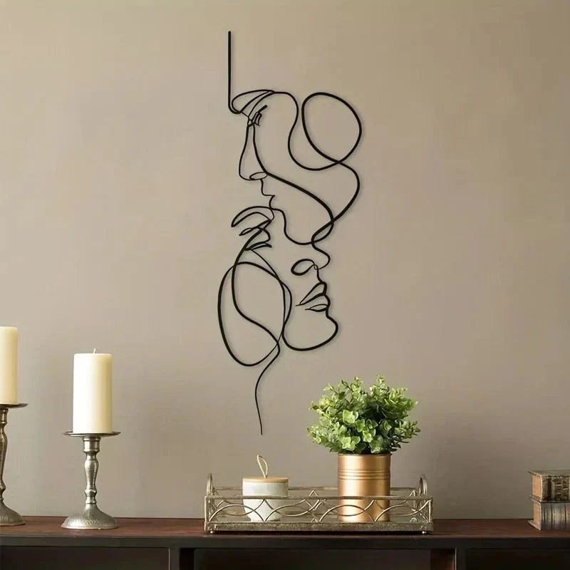Décoration murale métal portrait de couplect_name# - Eclipta