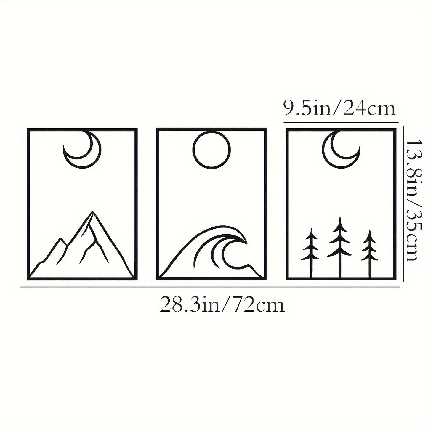 Lot de 3 Décos Murales Métalct_name# - Eclipta