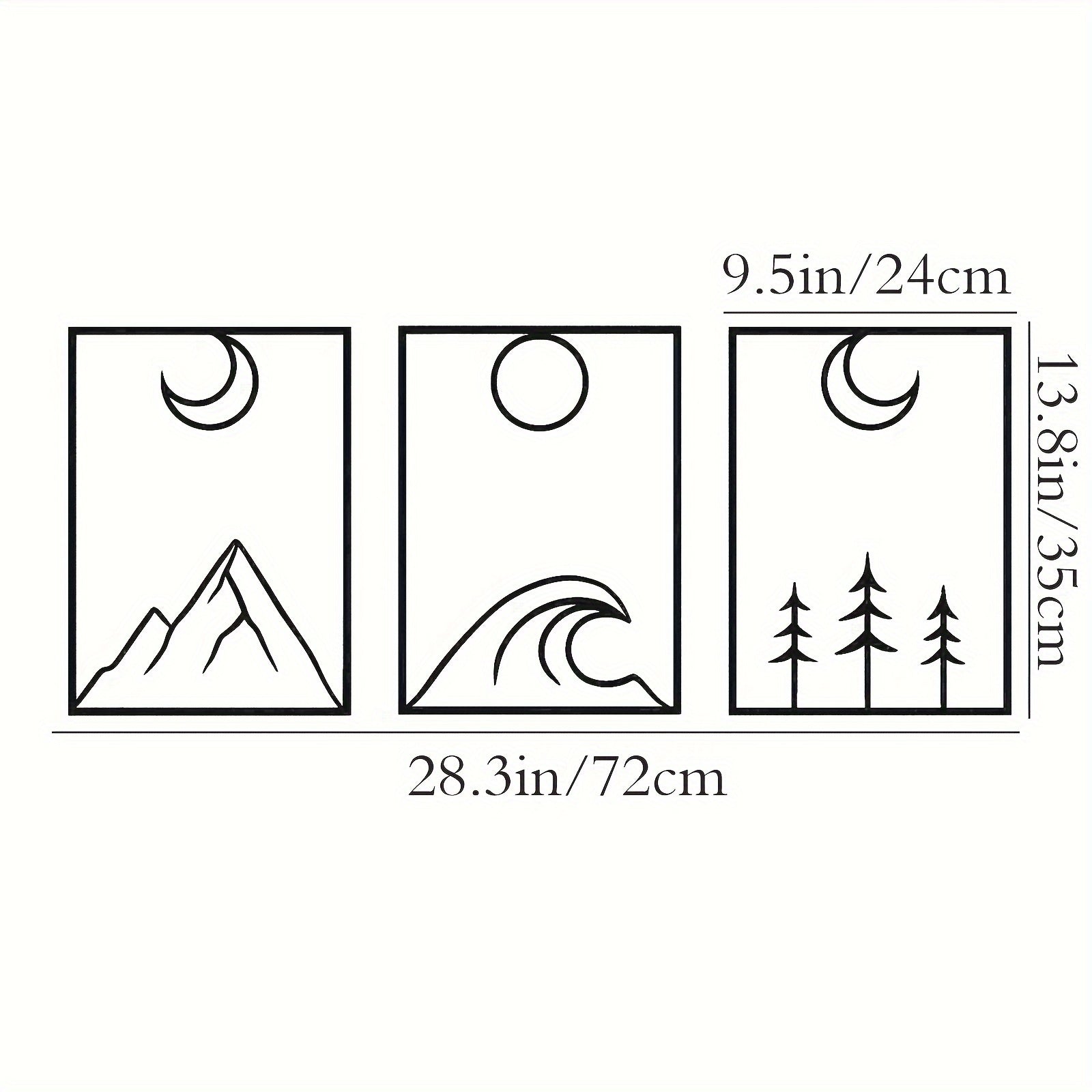 Lot de 3 Décos Murales Métalct_name# - Eclipta
