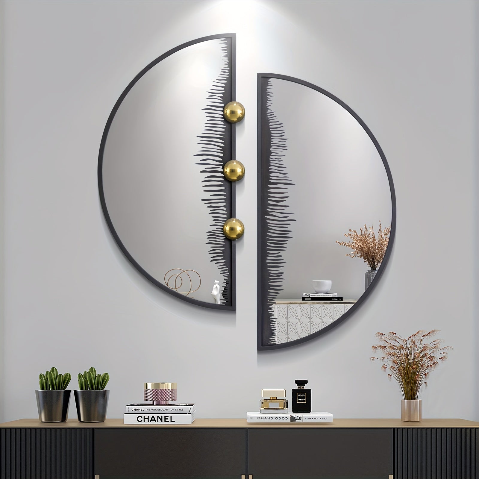 Miroir Mural Métal Style Côtierct_name# - Eclipta