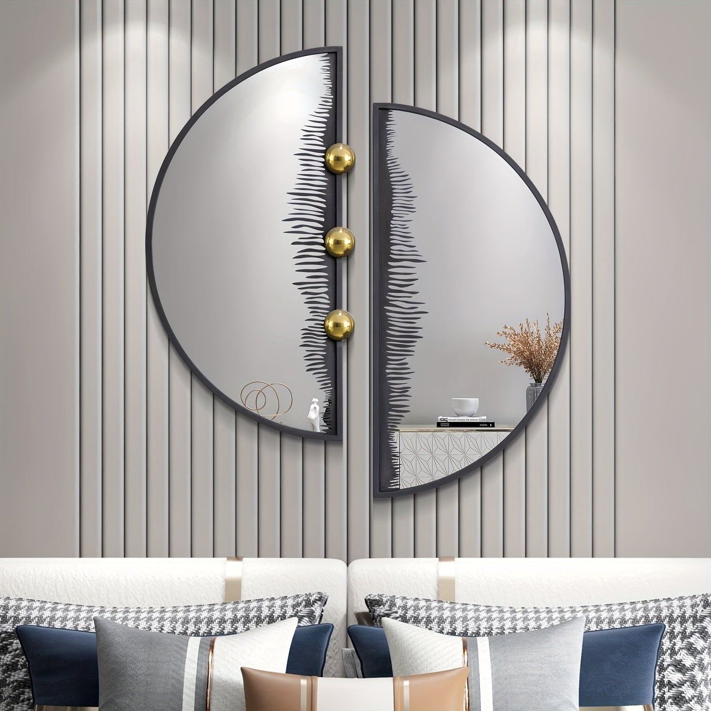 Miroir Mural Métal Style Côtierct_name# - Eclipta