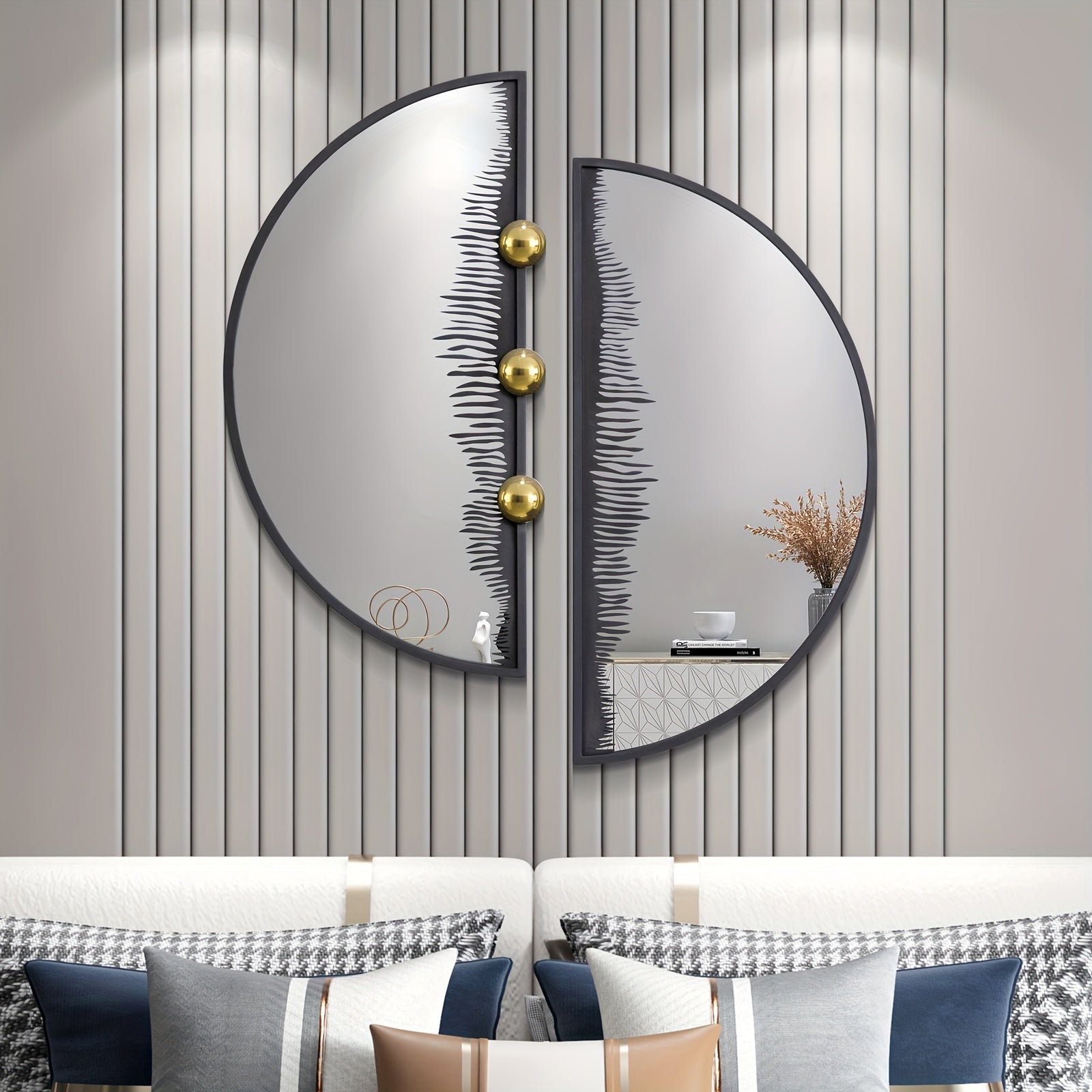 Miroir Mural Métal Style Côtierct_name# - Eclipta