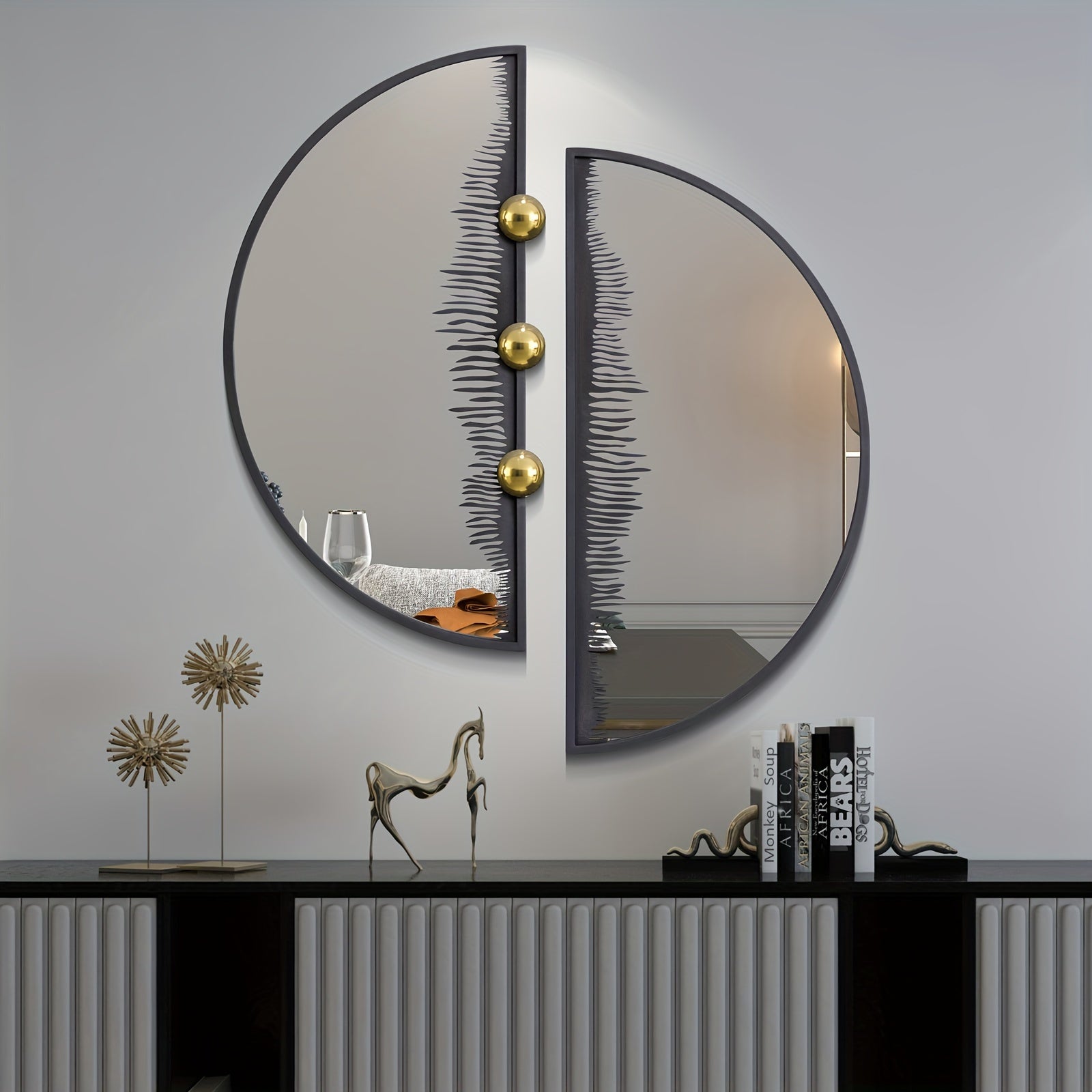 Miroir Mural Métal Style Côtierct_name# - Eclipta