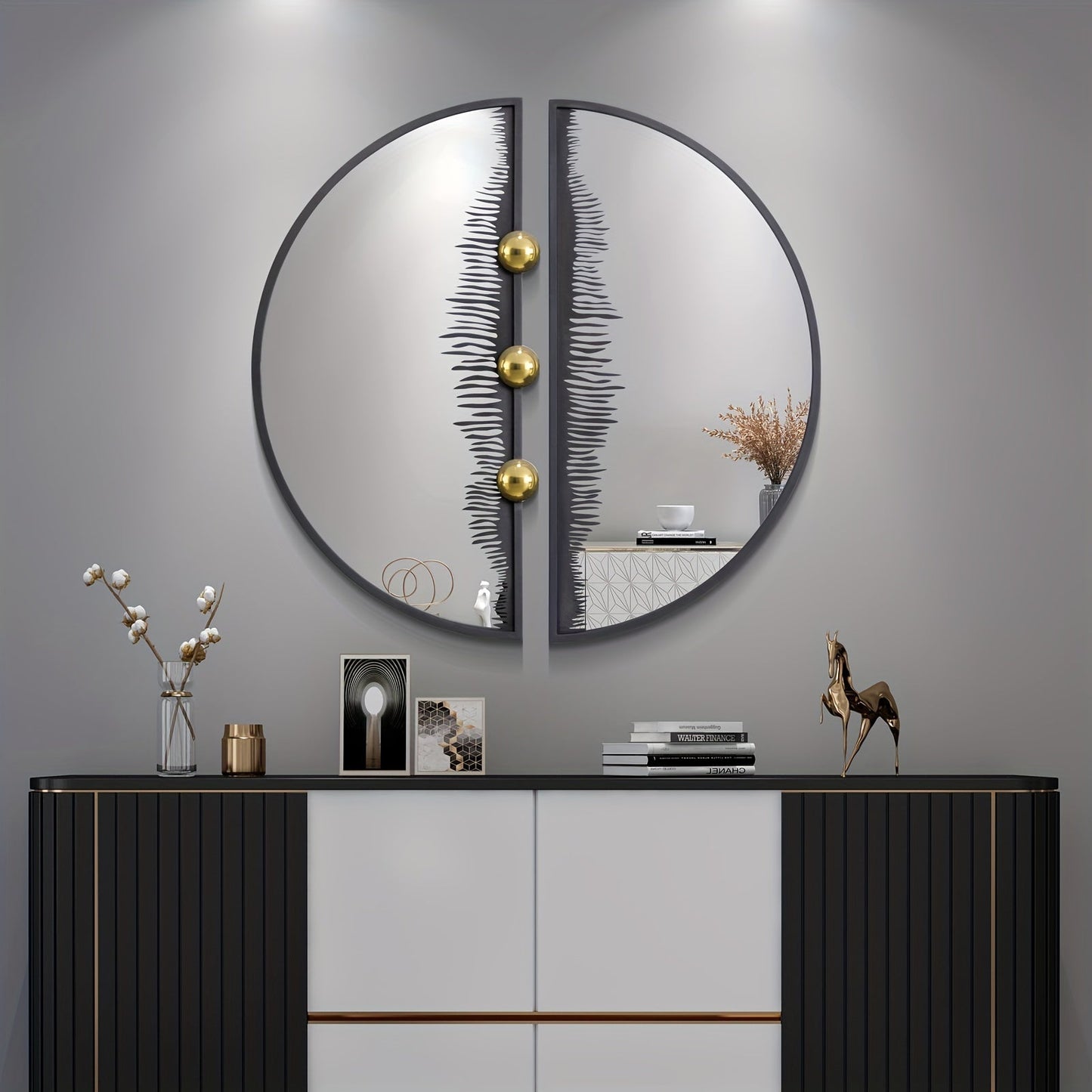 Miroir Mural Métal Style Côtierct_name# - Eclipta