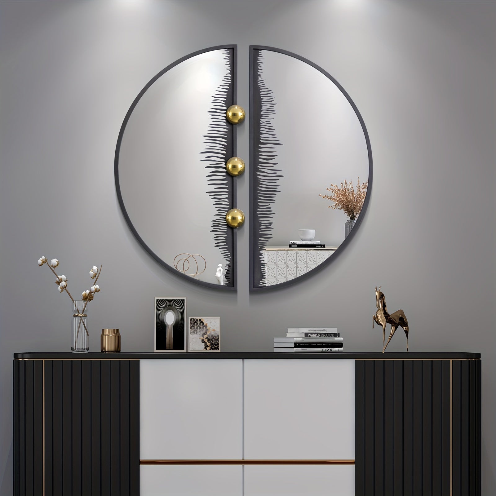 Miroir Mural Métal Style Côtierct_name# - Eclipta